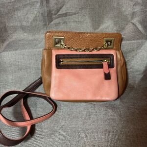 Pilcro and the Letterpress Pebble Leather Tan Crossbody bag